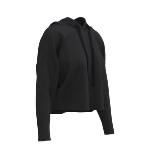 W Crop Hoodie - Armstrong - Charcoal