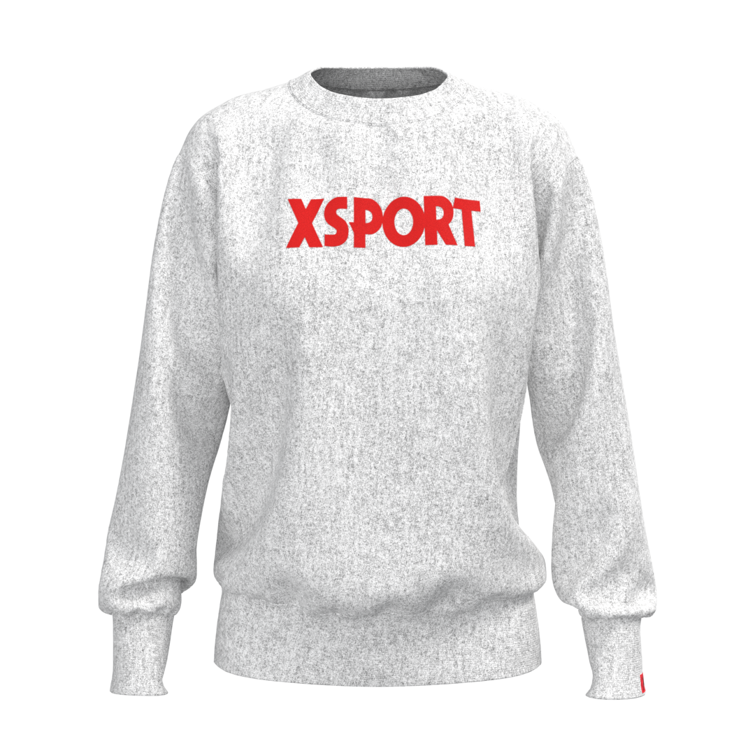 Xsport TKW071 W Oversize Crew Pullover Armstrong Heather Grey xsport-tkw071-w-oversize-crew-pullover-armstrong-heather-grey