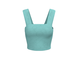 MedusaFit - TKW032 - W Wide-Strap Bra Tank - Luxe Brushed R - Ceramic Waves