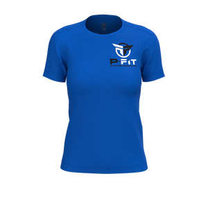 P-FIT - TKW075 - W SS Semi-Fitted Crew Tee - Coverstitch - Element - Blue