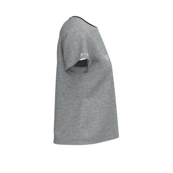 BODYBAR Pilates - TKW041 - W Boxy Tee - Element R - Heather Grey