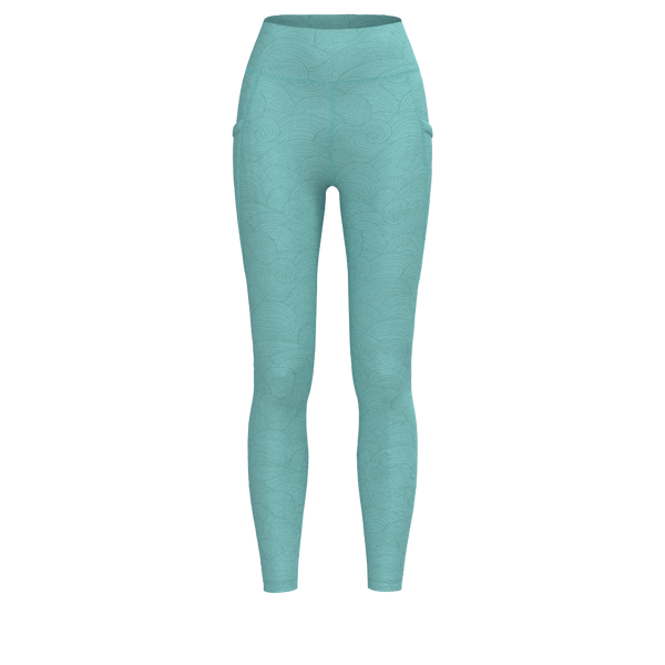 MedusaFit - TKW052 - W Pocket Legging - Luxe Brushed R - Ceramic Waves