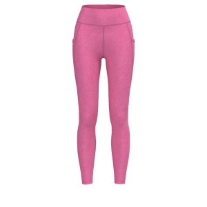 MedusaFit - TKW052 - W Pocket Legging - Luxe Brushed R - Carmine Rose Flowers