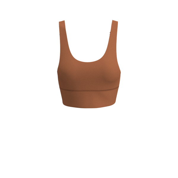 wayre - TKW095 - W Longline Scoop Bra - Cups - Luxe Brushed R - Clay