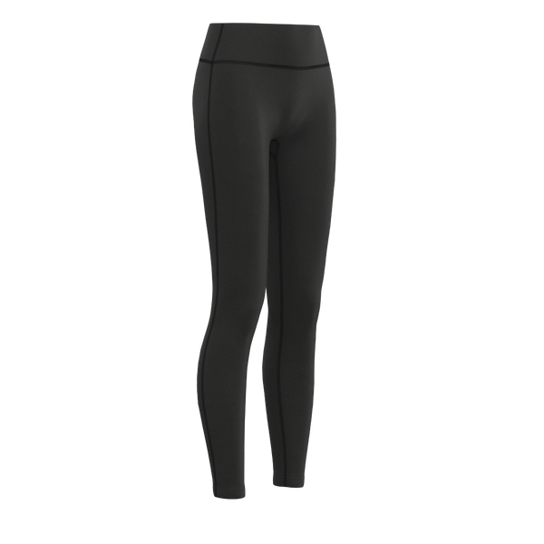 W No-Front Seam Legging - 3" WB - Luxe Brushed R - Black