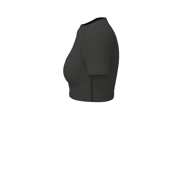 Recreation Sweat - TKW116 - W SS Crop Top - Luxe Brushed R - Black