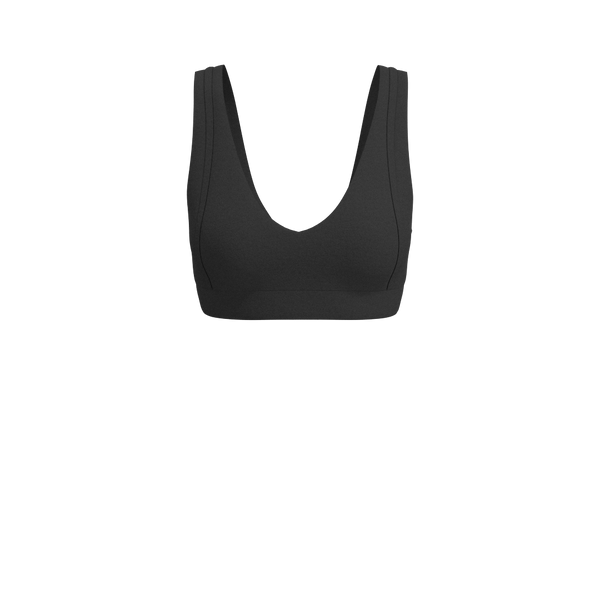 Powerhouse - TKW135 - W Piped V-Neck Bra Top - Luxe Brushed R - Black
