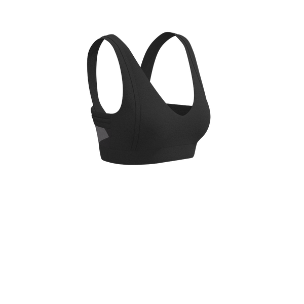 Powerhouse - TKW135 - W Piped V-Neck Bra Top - Luxe Brushed R - Black