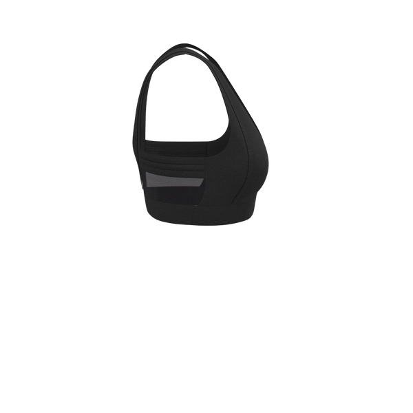 Powerhouse - TKW135 - W Piped V-Neck Bra Top - Luxe Brushed R - Black