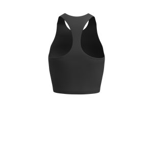 TKW138 - W Performance Cropped Racerback Tank - Luxe Brushed R - Black