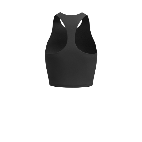 TKW138 - W Performance Cropped Racerback Tank - Luxe Brushed R - Black