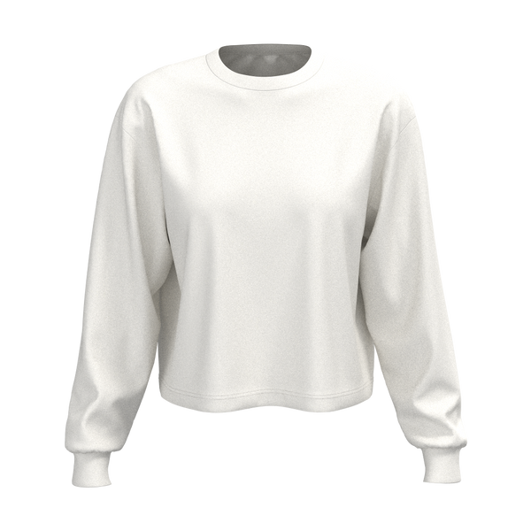 Civana - TKW147 - W LS Cropped Tee - Valencia - Snow White