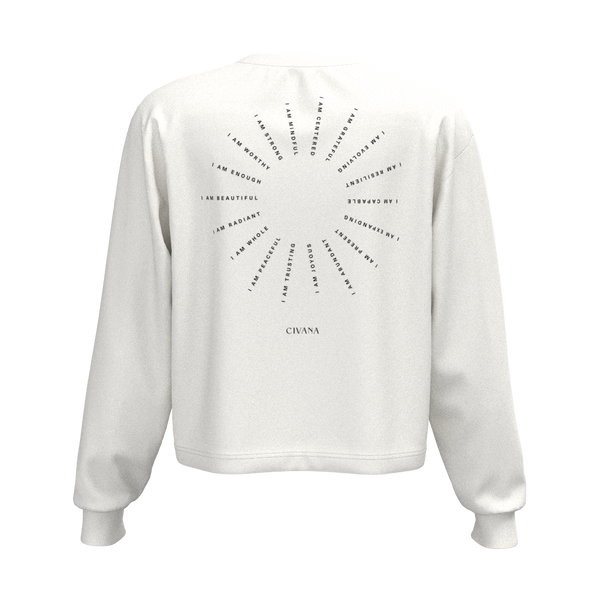 Civana - TKW147 - W LS Cropped Tee - Valencia - Snow White