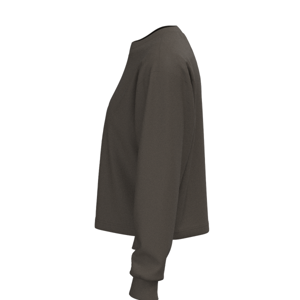 Civana - TKW147 - W LS Cropped Tee - Graphite