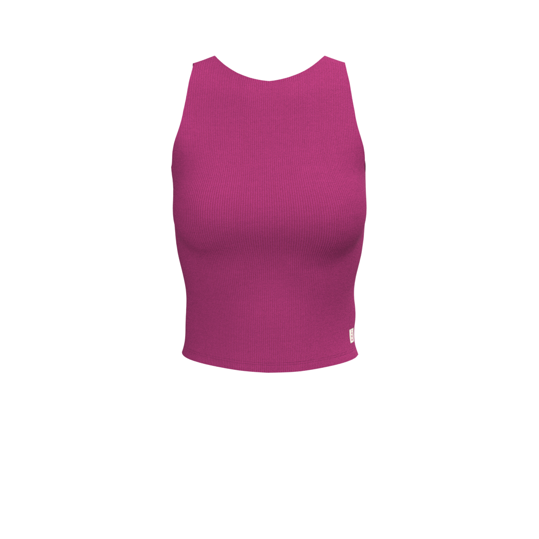 Violet Riband barre3 - BA022A - V-Back Bra Tank - Luxe Rib - Rose Violet – Tokalon ...