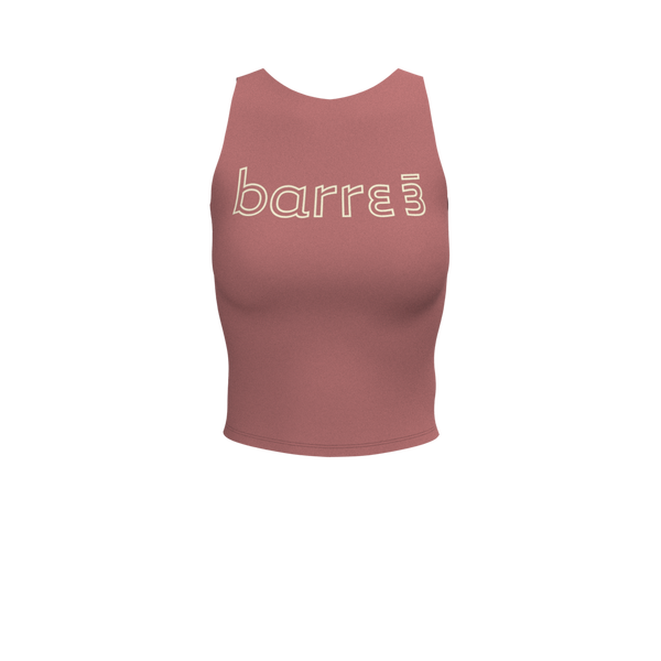 barre3 - BA022A - V-Back Bra Tank - Luxe Brushed R - Withered Rose
