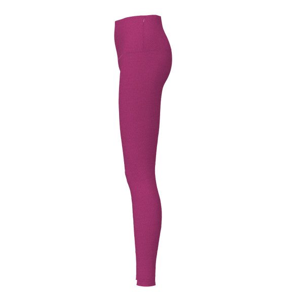 W No-Outseam Legging - 4" WB - Luxe Rib - Rose Violet