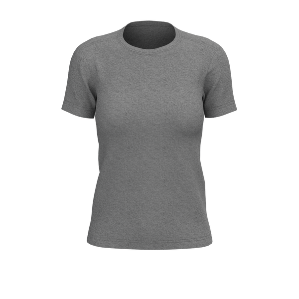 W SS Semi-Fitted Crew Tee - Coverstitch - Element - Lt Heather Grey