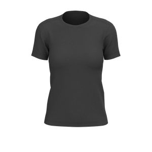 W SS Semi-Fitted Crew Tee - Coverstitch - Element R - Black