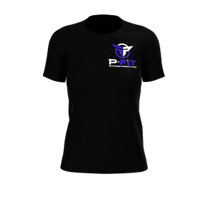 P-Fit - TKW034 - W SS Fitted Crew Tee - Coverstitch - Peach - Black