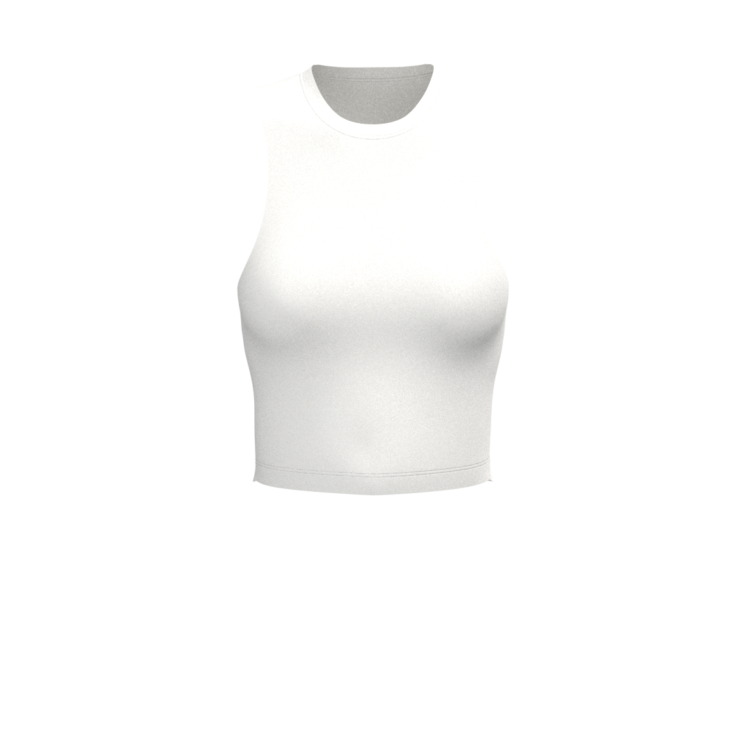 W Straight Crop Tank - Paloma - White